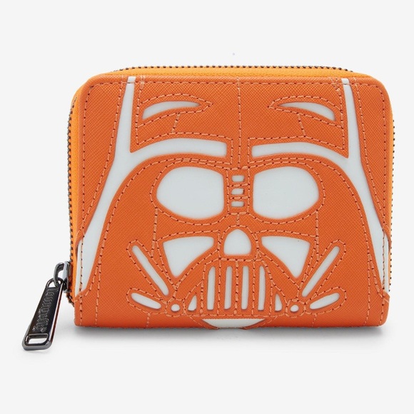 Loungefly Handbags - Loungefly Star Wars Darth Vader Glow-in-the-Dark Jack-o-Lantern Small Zip Wallet